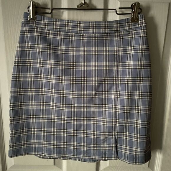 🆕Hollister blue plaid hi rise skirt - Picture 1 of 5
